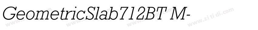 GeometricSlab712BT M字体转换